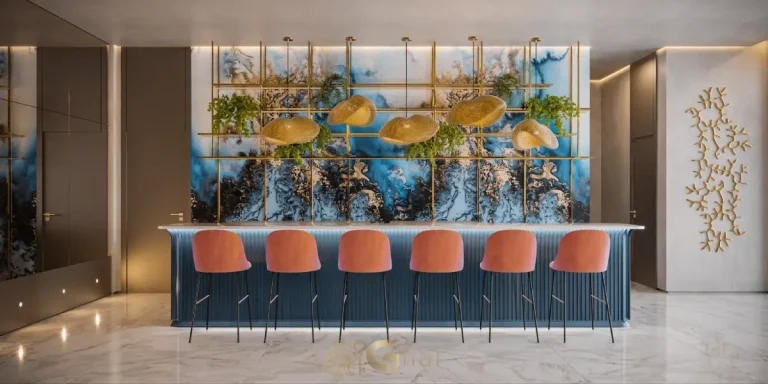 Salão de festas do N.A.U. Klabin by Cyrela decorado com design contemporâneo