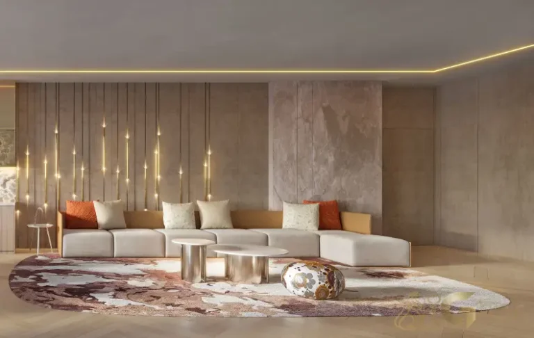 Sala integrada do decorado 102 m² do On The Sky Bela Cintra