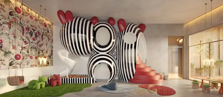 Brinquedoteca moderna do On The Sky Bela Cintra The Residences Consolação