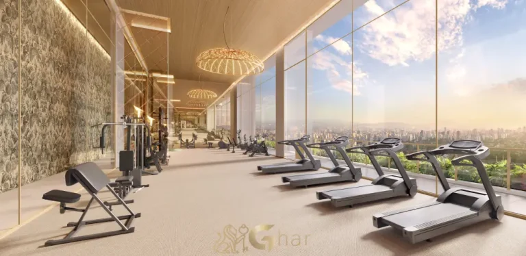 Academia fitness equipada no On The Sky Bela Cintra The Residences