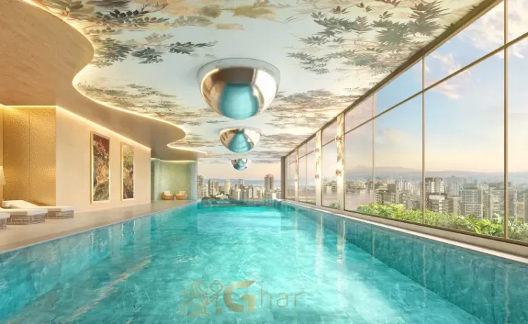 Piscina coberta aquecida do On The Sky Bela Cintra The Residences na Consolação