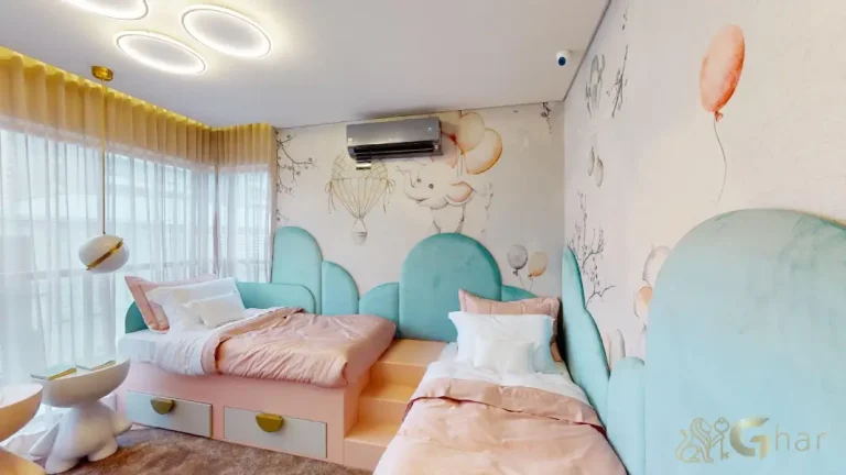 Quarto infantil decorado 132 m² no On The Sky Cyrela by YOO
