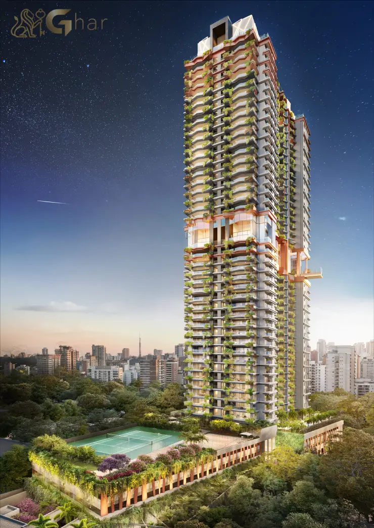 Segunda perspectiva da planta do studio 41m² do On The Sky Bela Cintra The Apartments, destacando o ótimo aproveitamento interno, integração de ambientes e funcionalidade para vida urbana em São Paulo.
