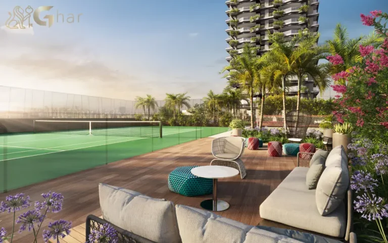 Quadra de tênis e beach tennis do On The Sky Cyrela by YOO em Perdizes