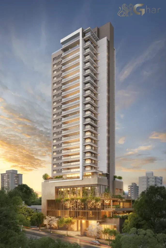 Fachada do condomínio de alto padrão Oscar Freire 1560 em Pinheiros