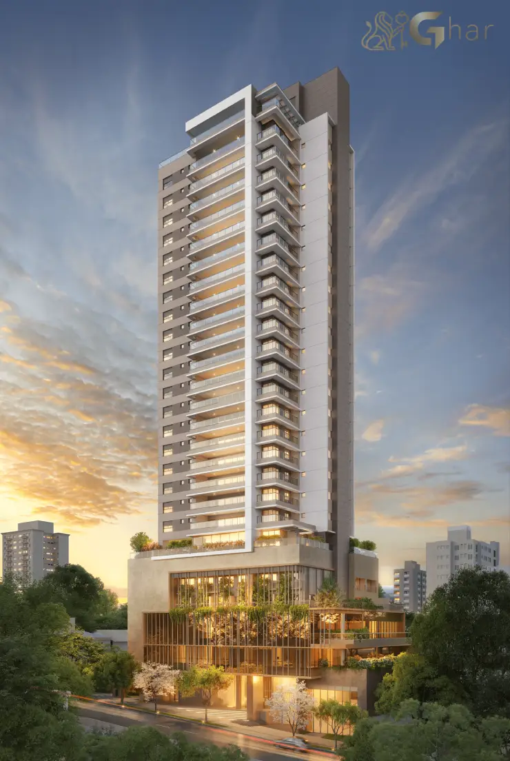 Fachada do condomínio de alto padrão Oscar Freire 1560 em Pinheiros