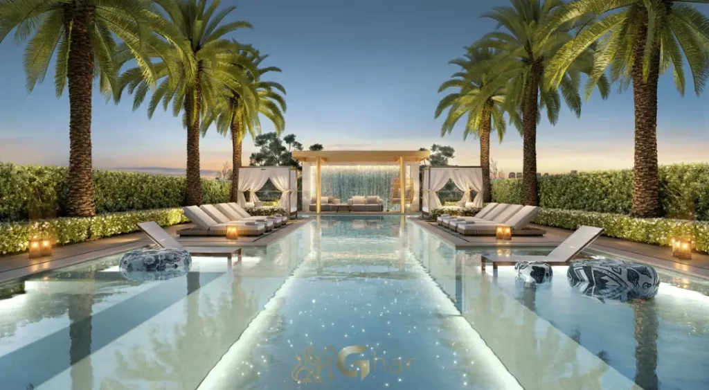 Piscina com raia do condomínio Oscar Freire 1560 em Pinheiros