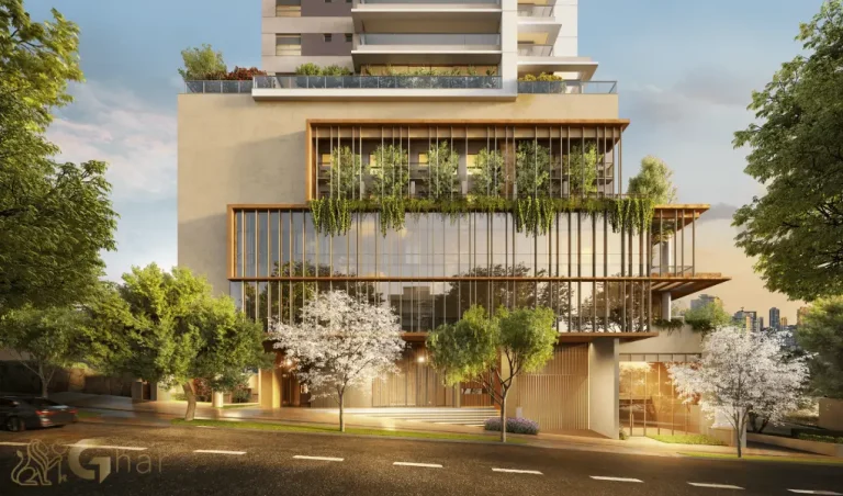 Fachada e portaria do Oscar Freire 1560 Studios