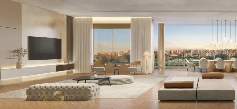 Living decorado 269 m² no Portrait Parque do Ibirapuera