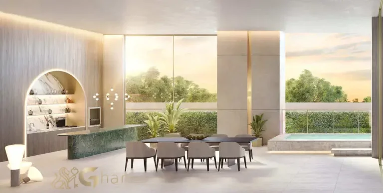 Área externa da Private Pool House do Portrait Parque do Ibirapuera