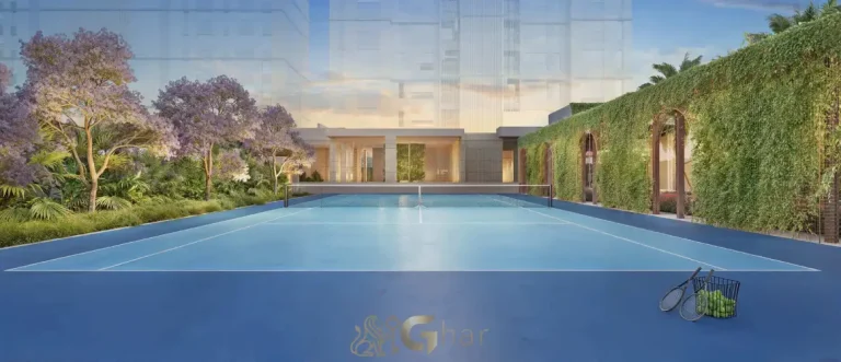 Quadra de tênis do condomínio Portrait Parque do Ibirapuera