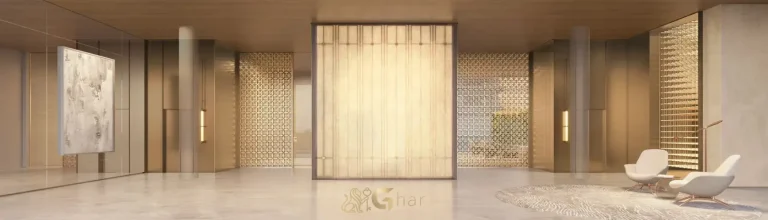 Lobby da Torre 2 no Portrait Parque do Ibirapuera