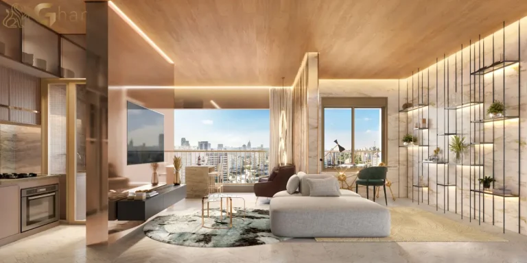 Living decorado 70m² no Quattri Cyrela Vila Mariana