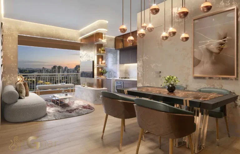 Apartamento decorado 47m² sala de estar e jantar – Quattri Cyrela Vila Mariana