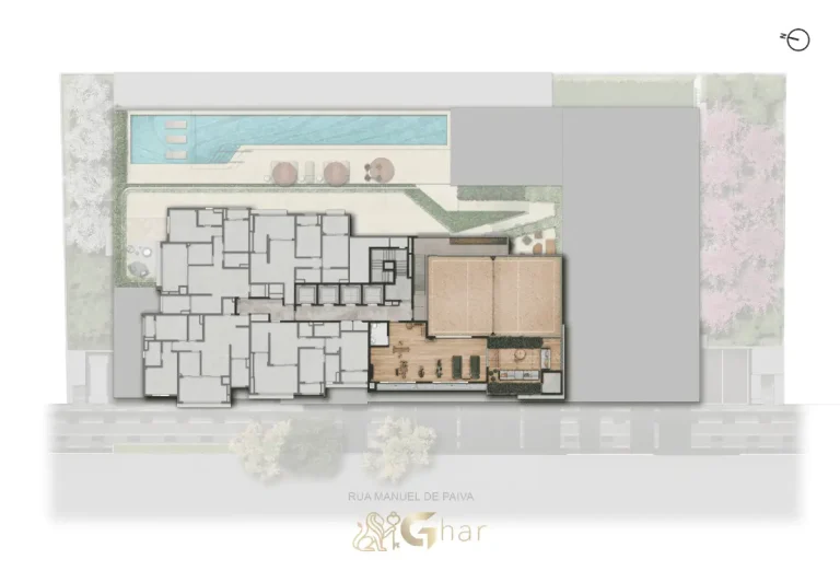 Implantação do lazer – 21º pavimento – Quattri Cyrela Vila Mariana