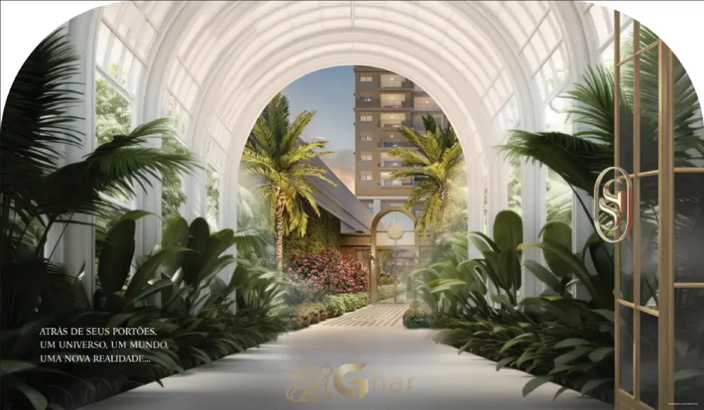 Acesso de pedestres do Secret Garden Studios na Vila Mariana