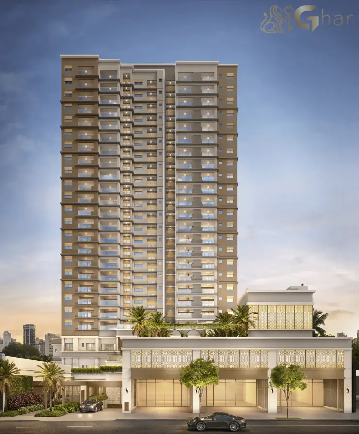 Fachada moderna do condomínio Secret Garden Vila Mariana