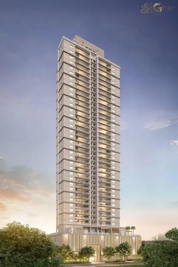 Fachada moderna do condomínio The Garden Klabin na Chácara Klabin