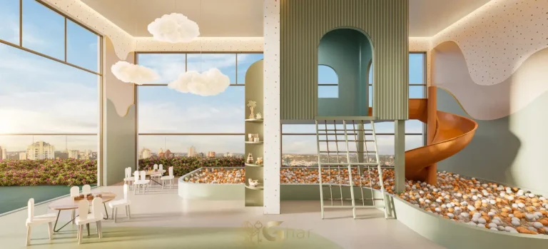 Brinquedoteca e playground do condomínio The Garden Klabin na Chácara Klabin