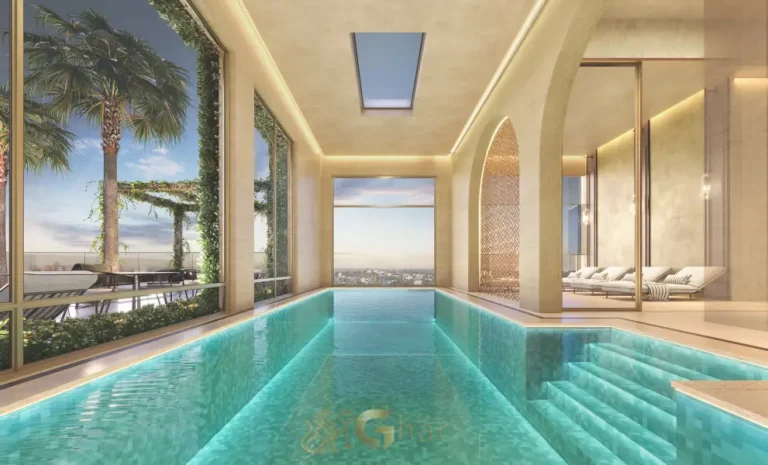 Piscina coberta aquecida do condomínio The Garden Klabin