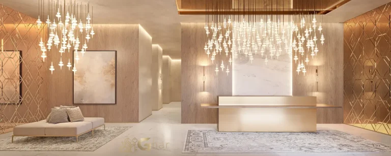 Lobby do condomínio The Palace Apartments na Vila Mariana em São Paulo