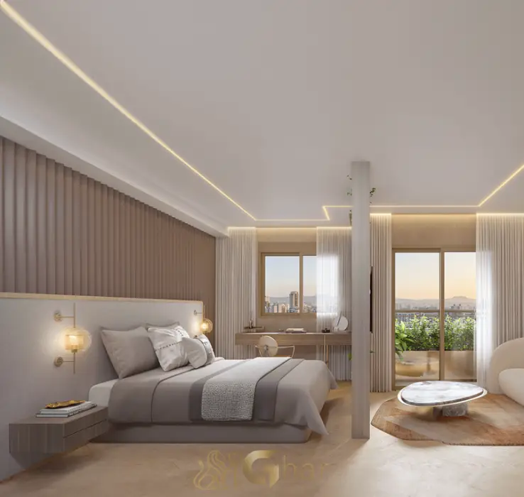 Apartamento studio decorado do The Palace Apartments