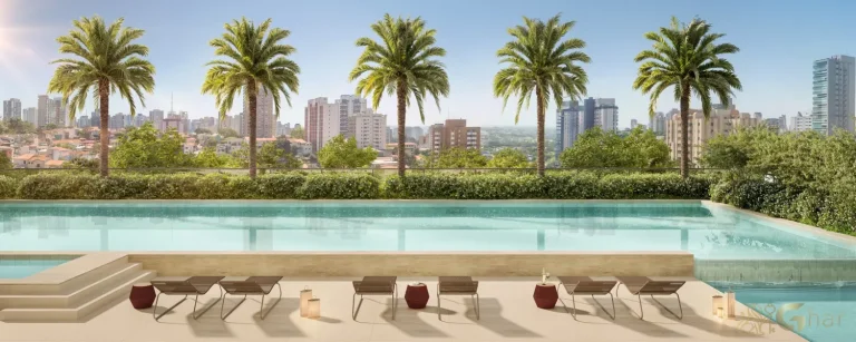 Piscina externa do The Palace Oasis Vila Mariana