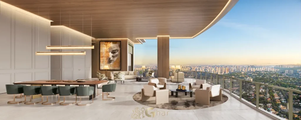 Living decorado do Vista Cyrela Furnished by ArmaniCasa Torre Milano