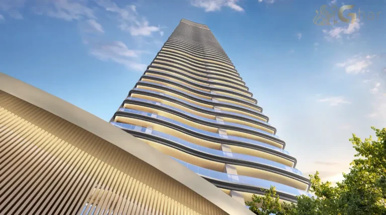 Vista lateral da fachada do Vista Cyrela Furnished by ArmaniCasa Torre Milano