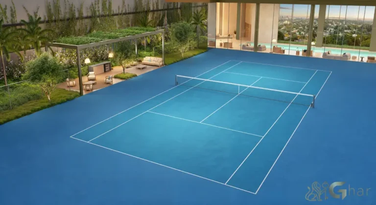 Quadra de tênis do Vista Cyrela Furnished by ArmaniCasa Torre Milano