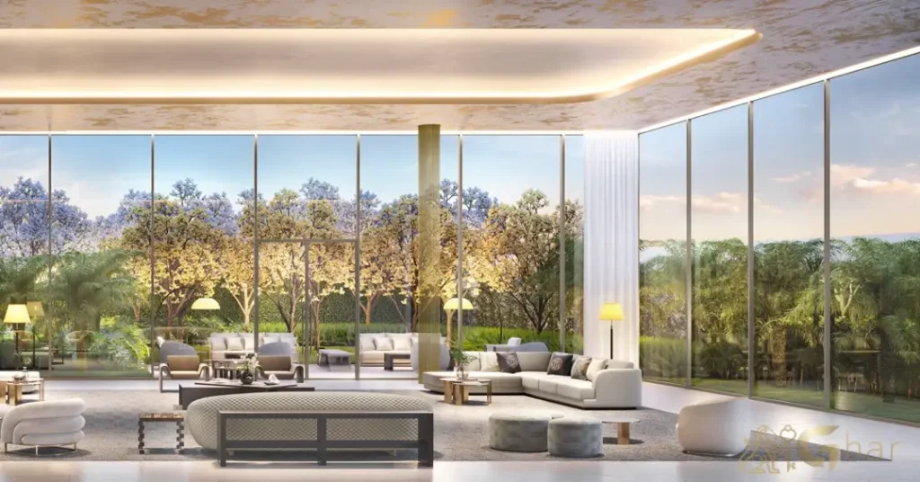 Área gourmet integrada ao salão de festas do Vista Cyrela Furnished by ArmaniCasa Torre Milano