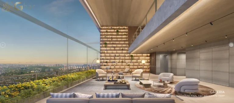 Penthouse decorada no 54º pavimento do Vista Cyrela Furnished by ArmaniCasa Torre Milano