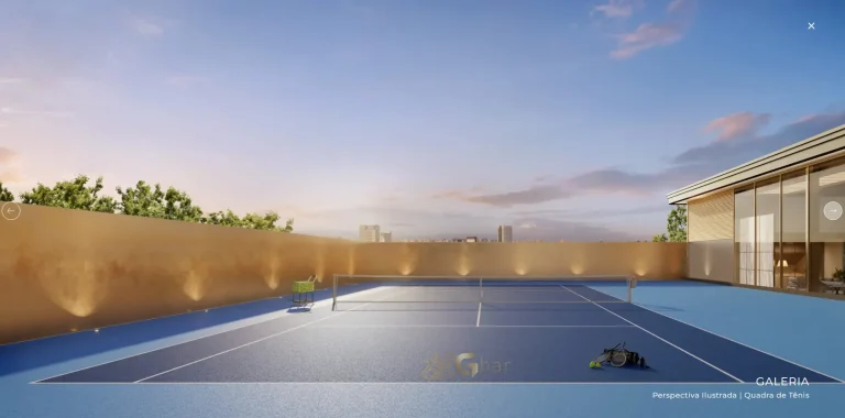 Quadra de tênis do Vista Cyrela Furnished by Armani/Casa Torre Venezia