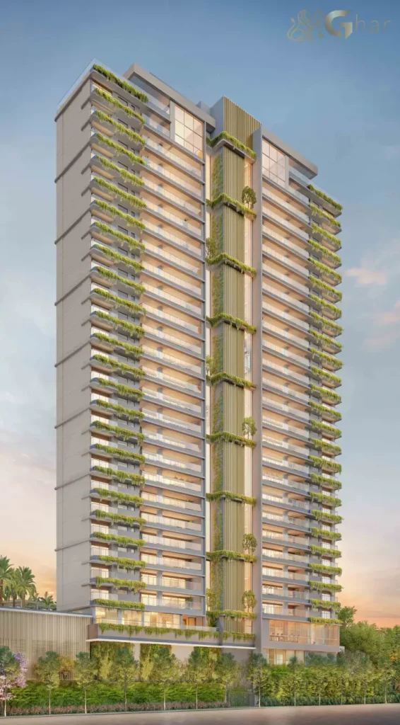 Living da penthouse no 54º pavimento do Vista Cyrela Furnished by ArmaniCasa – Torre Milano, com visual panorâmico e decoração assinada em estilo italiano.