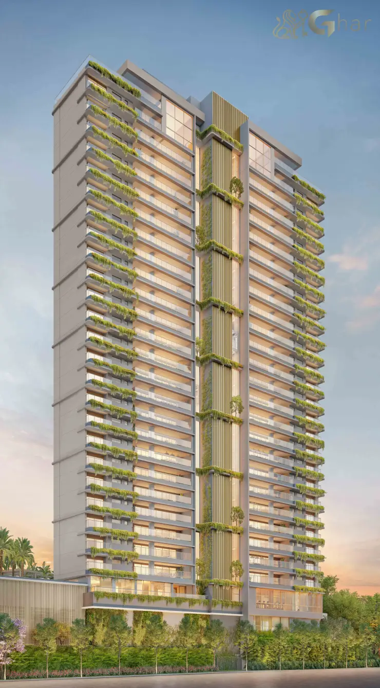 Living da penthouse no 54º pavimento do Vista Cyrela Furnished by ArmaniCasa – Torre Milano, com visual panorâmico e decoração assinada em estilo italiano.