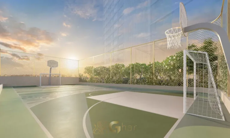 Living da penthouse no 54º pavimento do Vista Cyrela Furnished by ArmaniCasa – Torre Milano, com visual panorâmico e decoração assinada em estilo italiano.