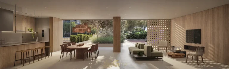 A Casa de Campo Privativa do Alameda Tatuapé Condomínio Clube Residences proporciona um ambiente aconchegante e reservado, ideal para encontros, festas e celebrações. Um espaço que valoriza o convívio social com conforto e sofisticação em apartamentos no Tatuapé, São Paulo.