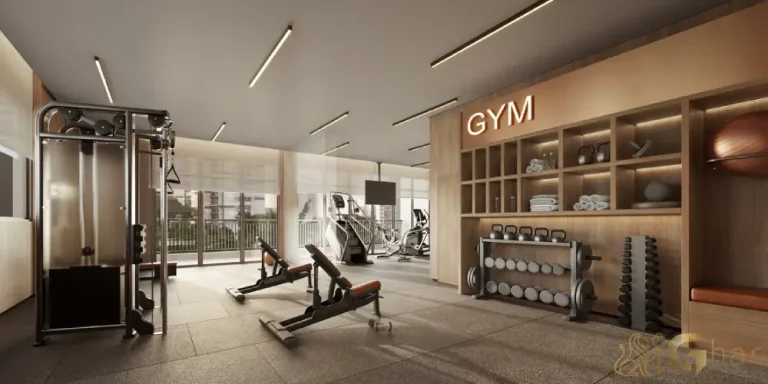 Área de musculação do Alameda Tatuapé Condomínio Clube Residences