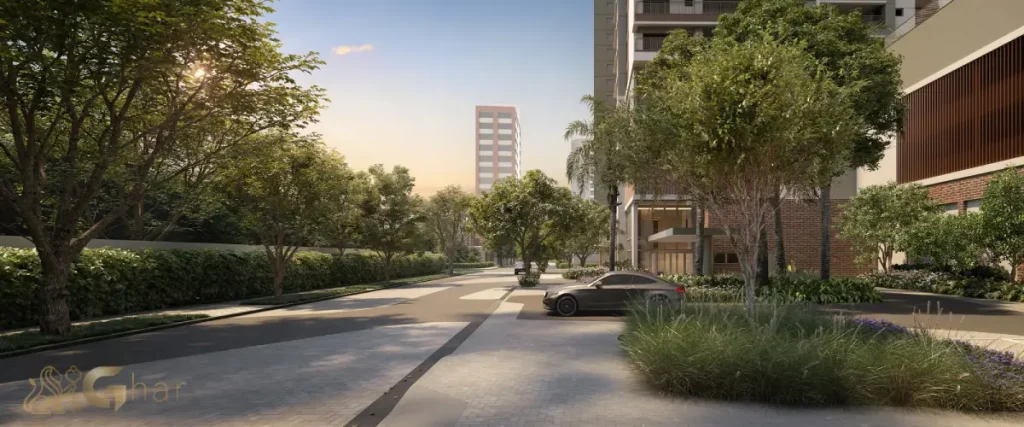 Acesso ao mall e às torres do Alameda Tatuapé Condomínio Clube Residences