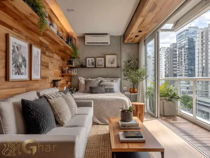 Studio elegante na zona leste da capital paulista com design contemporâneo