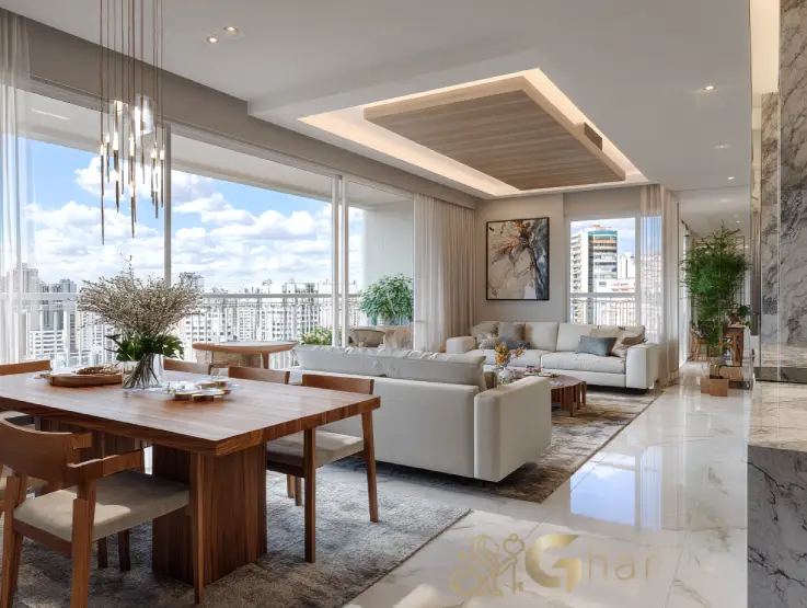 Sala living moderna em apartamento à venda em Pirituba