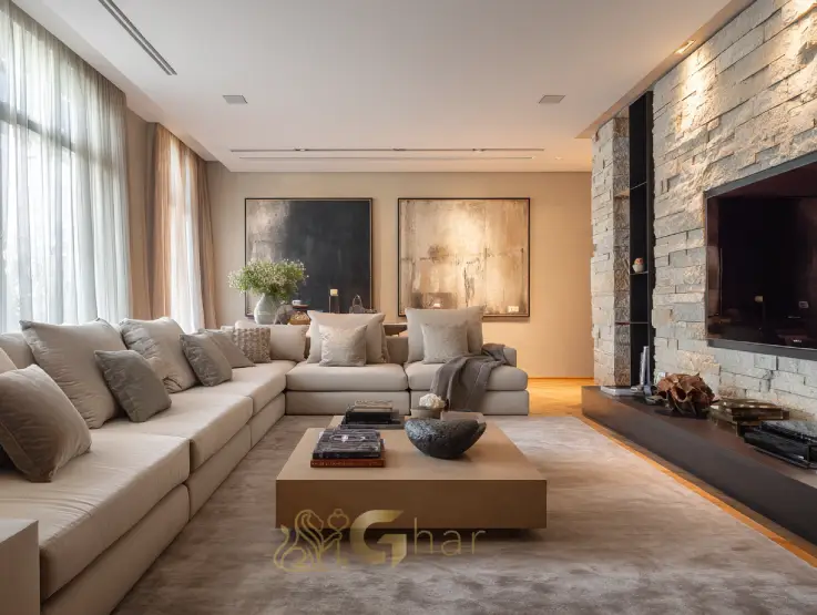 Sala de estar ampla em prédio na zona leste de São Paulo