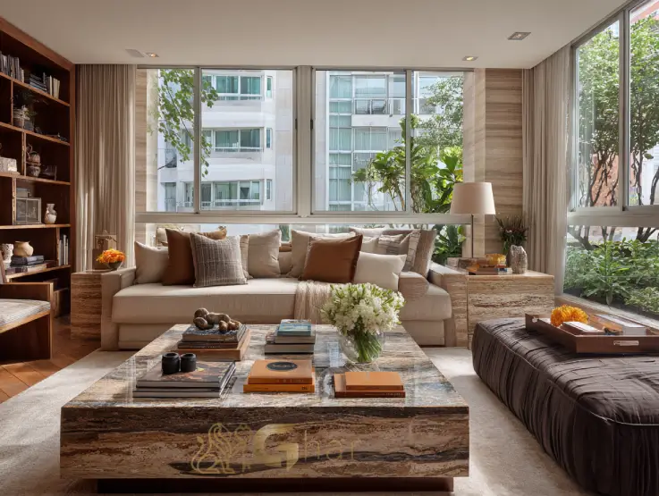 Sala ampla em apartamento na zona norte da capital paulista