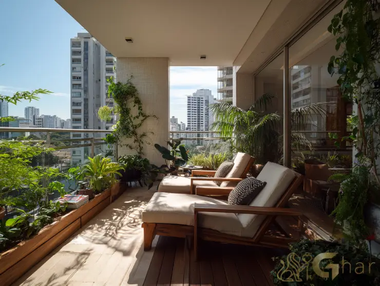 Varanda ampla em imóvel na zona leste de São Paulo