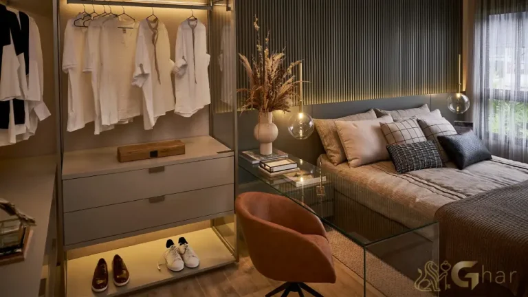 Dormitório do apartamento decorado do Ateliê 365 151 m² com design contemporâneo