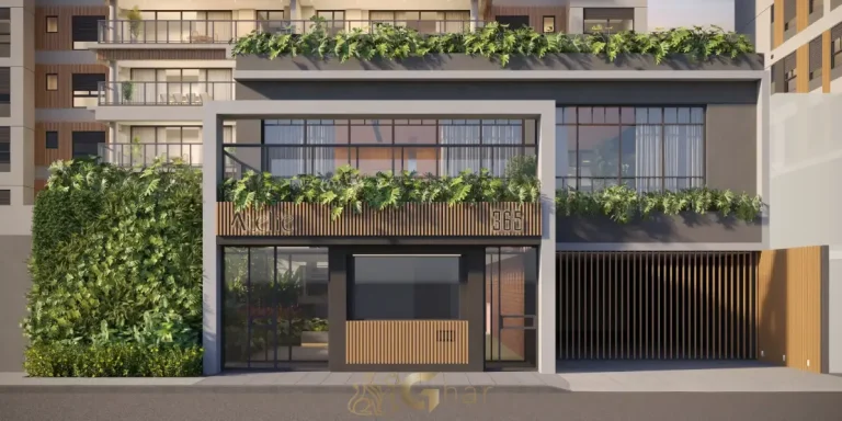 Portaria do Ateliê 365 no Brooklin com acesso seguro e design sofisticado