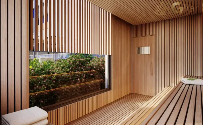 Sauna do Ateliê 365 no Brooklin voltada ao relaxamento e bem-estar