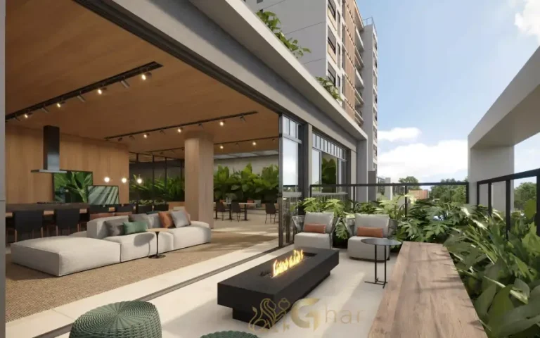 Terraço de festas do Ateliê 365 no Brooklin com espaço ao ar livre