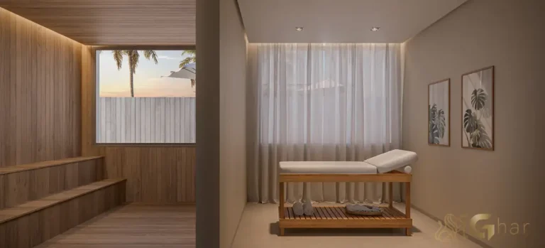 Sauna e sala de massagem no Auge Resort Tatuapé Residences by Diálogo