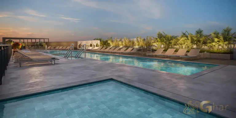 Piscina com solarium do Bosque Diálogo Jd. Prudência em condomínio no Jardim Prudência SP